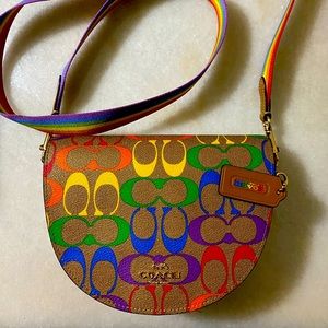 Rainbow Coach shoulder or crossbody bag